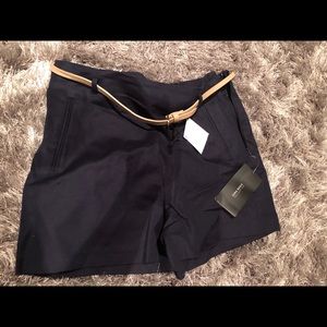 Zara navy blue shorts with belt & tags